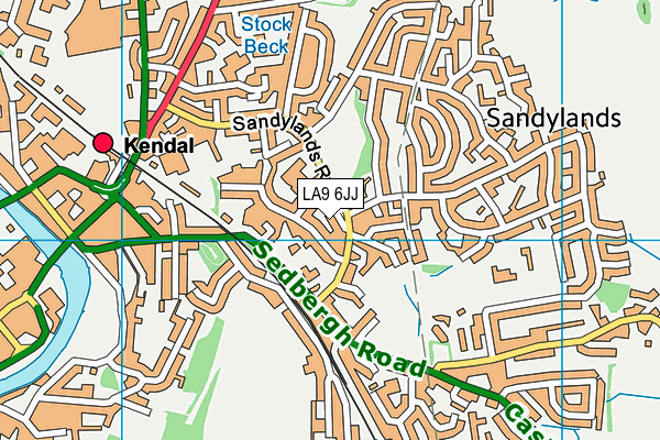 LA9 6JJ map - OS VectorMap District (Ordnance Survey)