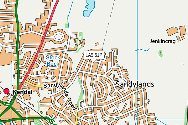 LA9 6JP map - OS VectorMap District (Ordnance Survey)