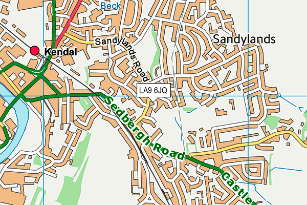 LA9 6JQ map - OS VectorMap District (Ordnance Survey)