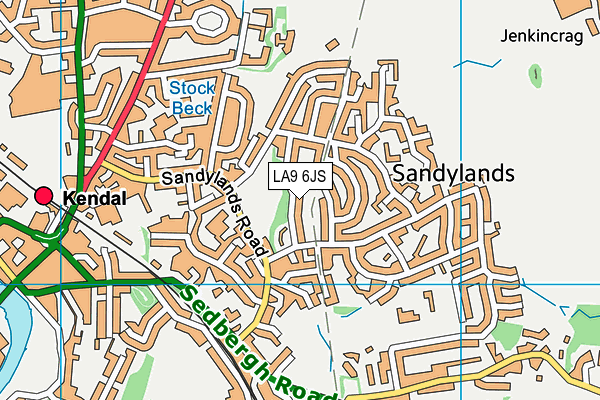 LA9 6JS map - OS VectorMap District (Ordnance Survey)