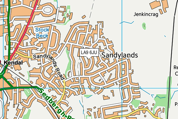 LA9 6JU map - OS VectorMap District (Ordnance Survey)