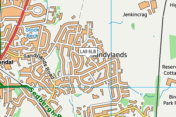 LA9 6LB map - OS VectorMap District (Ordnance Survey)