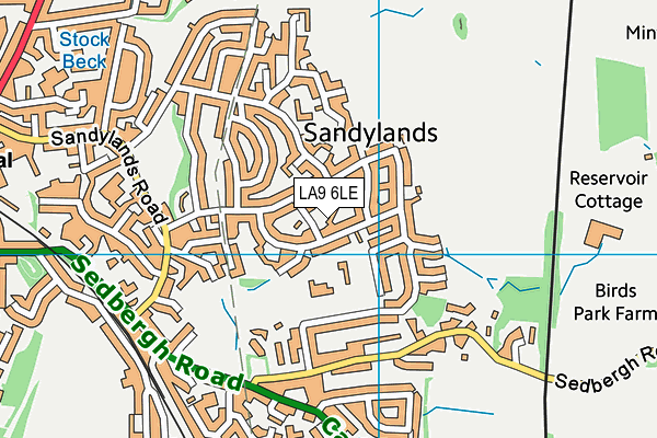 LA9 6LE map - OS VectorMap District (Ordnance Survey)