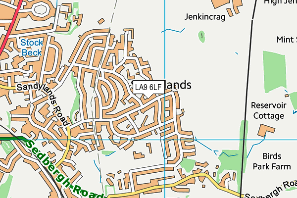 LA9 6LF map - OS VectorMap District (Ordnance Survey)