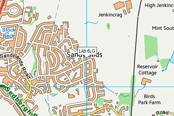 LA9 6LG map - OS VectorMap District (Ordnance Survey)