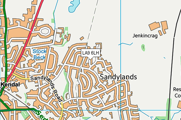 LA9 6LH map - OS VectorMap District (Ordnance Survey)