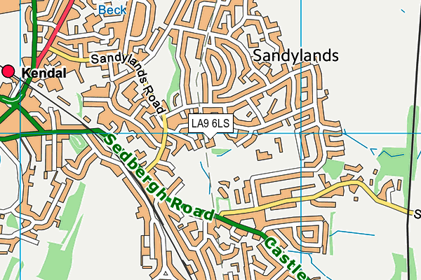 LA9 6LS map - OS VectorMap District (Ordnance Survey)