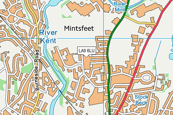 Kendal Jubilee Playing Fields map (LA9 6LU) - OS VectorMap District (Ordnance Survey)