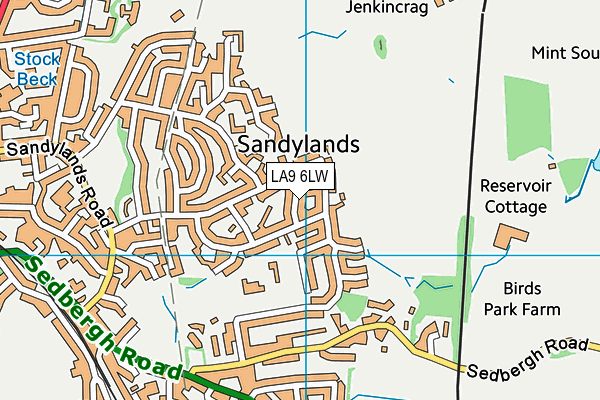 LA9 6LW map - OS VectorMap District (Ordnance Survey)