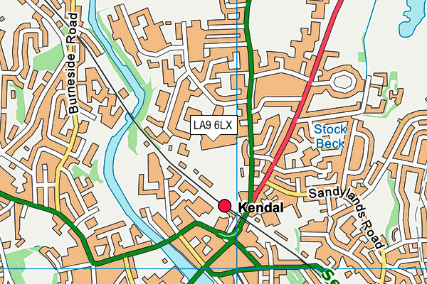 LA9 6LX map - OS VectorMap District (Ordnance Survey)