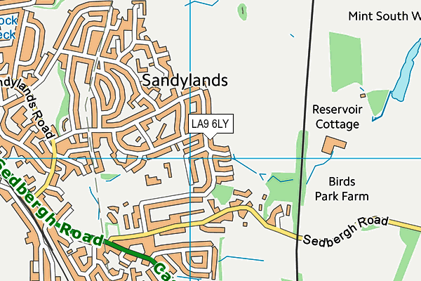 LA9 6LY map - OS VectorMap District (Ordnance Survey)