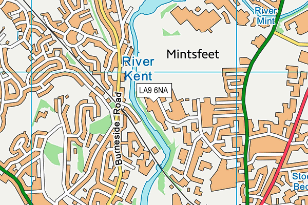 LA9 6NA map - OS VectorMap District (Ordnance Survey)