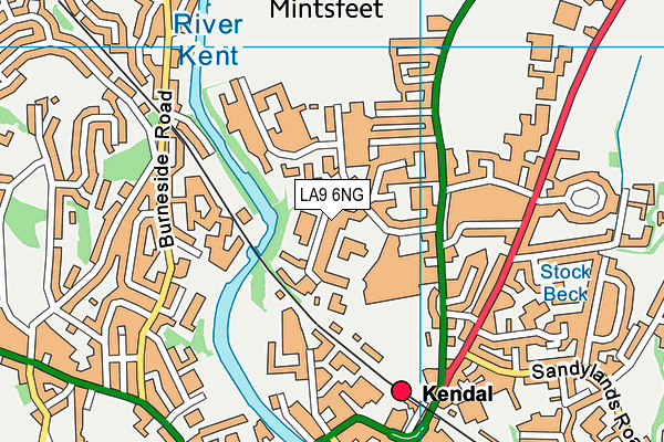 LA9 6NG map - OS VectorMap District (Ordnance Survey)