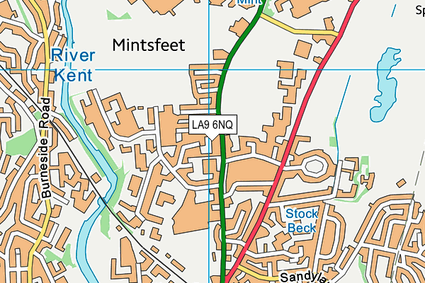 LA9 6NQ map - OS VectorMap District (Ordnance Survey)