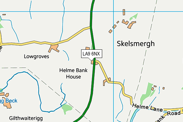 LA9 6NX map - OS VectorMap District (Ordnance Survey)
