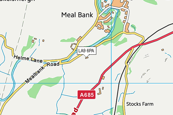 LA9 6PA map - OS VectorMap District (Ordnance Survey)