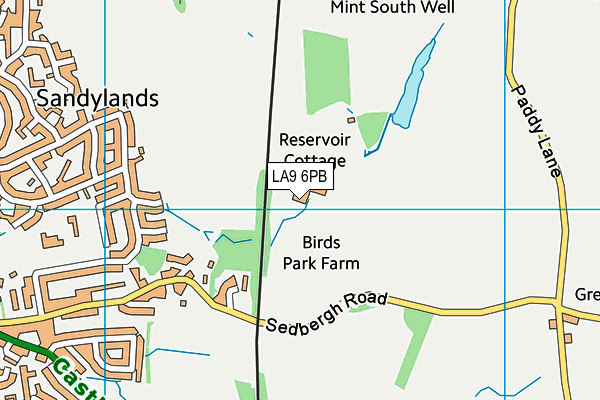 LA9 6PB map - OS VectorMap District (Ordnance Survey)