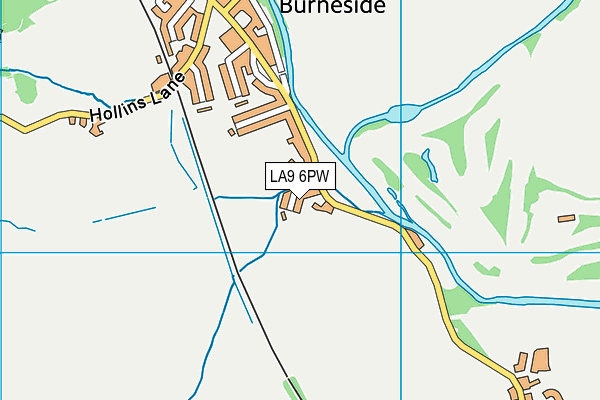 LA9 6PW map - OS VectorMap District (Ordnance Survey)