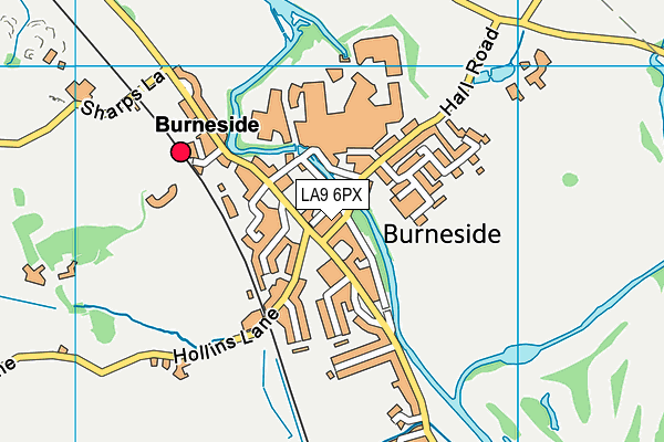 LA9 6PX map - OS VectorMap District (Ordnance Survey)