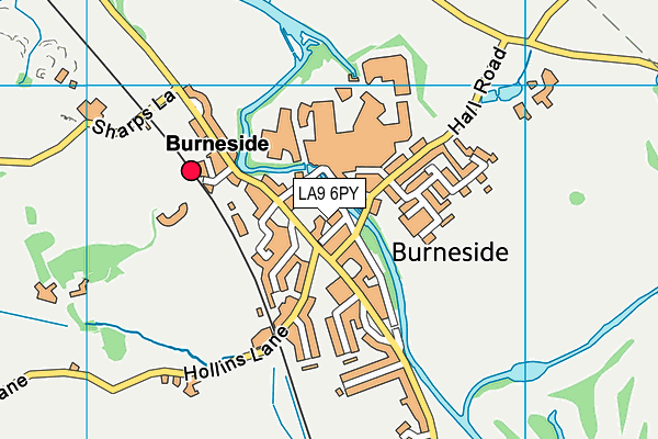 LA9 6PY map - OS VectorMap District (Ordnance Survey)