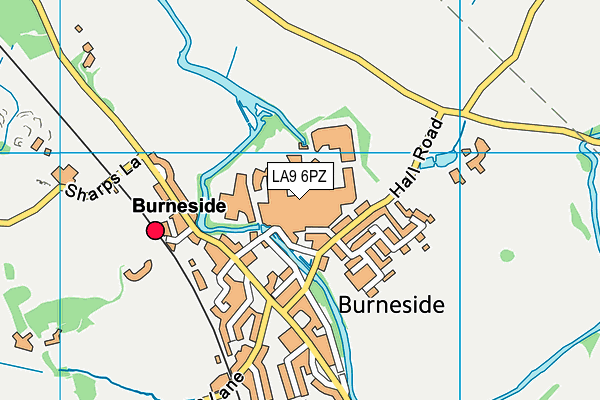 LA9 6PZ map - OS VectorMap District (Ordnance Survey)