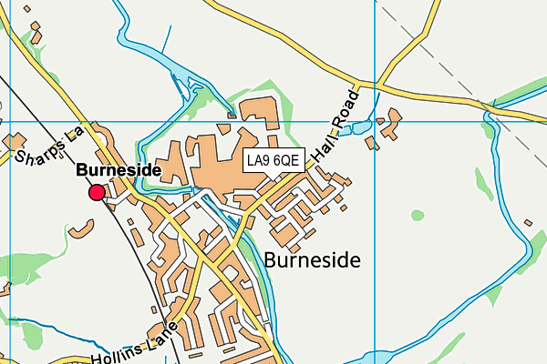 LA9 6QE map - OS VectorMap District (Ordnance Survey)