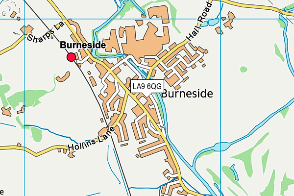 LA9 6QG map - OS VectorMap District (Ordnance Survey)