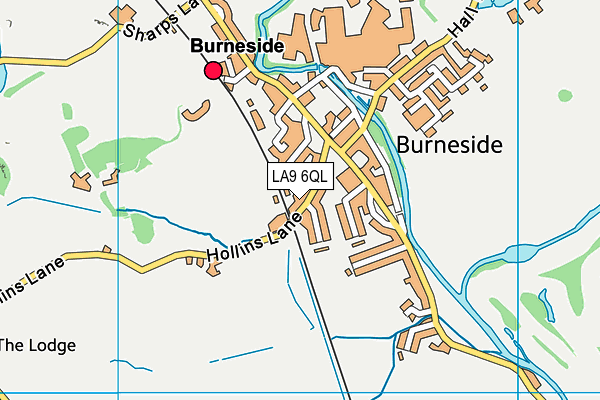 Burneside Cricket Club map (LA9 6QL) - OS VectorMap District (Ordnance Survey)
