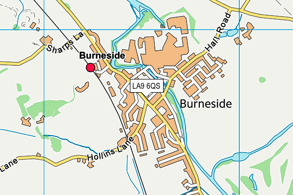 LA9 6QS map - OS VectorMap District (Ordnance Survey)