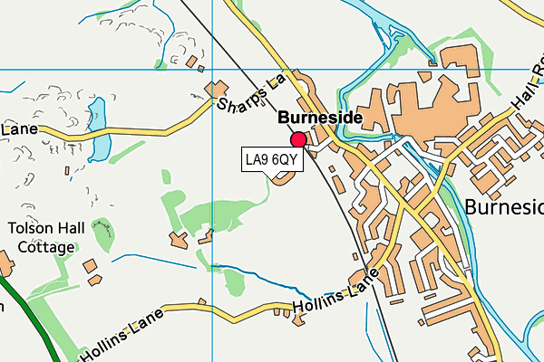 LA9 6QY map - OS VectorMap District (Ordnance Survey)