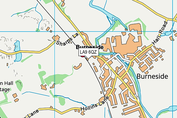 LA9 6QZ map - OS VectorMap District (Ordnance Survey)