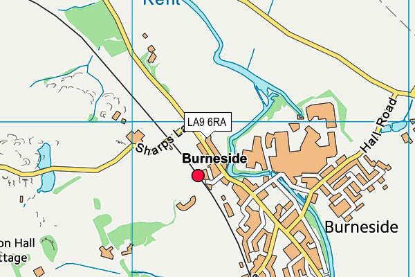 LA9 6RA map - OS VectorMap District (Ordnance Survey)