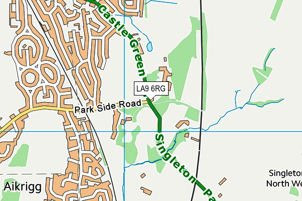 LA9 6RG map - OS VectorMap District (Ordnance Survey)