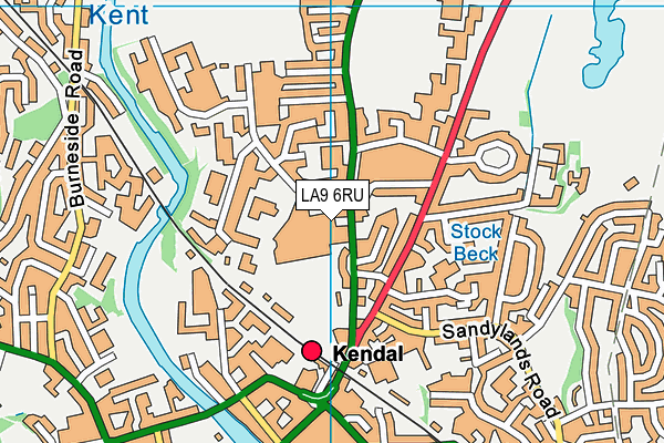 LA9 6RU map - OS VectorMap District (Ordnance Survey)