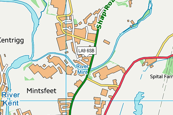 LA9 6SB map - OS VectorMap District (Ordnance Survey)