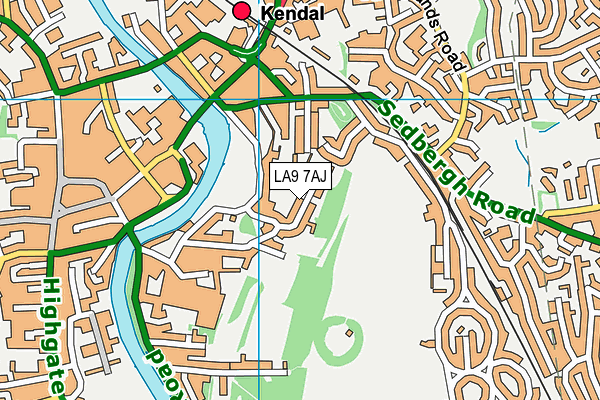LA9 7AJ map - OS VectorMap District (Ordnance Survey)