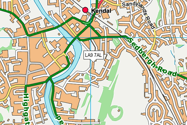 LA9 7AL map - OS VectorMap District (Ordnance Survey)