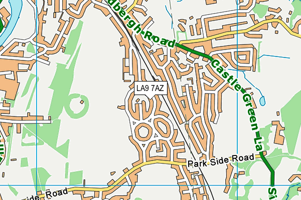 LA9 7AZ map - OS VectorMap District (Ordnance Survey)