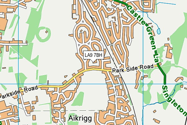 LA9 7BH map - OS VectorMap District (Ordnance Survey)