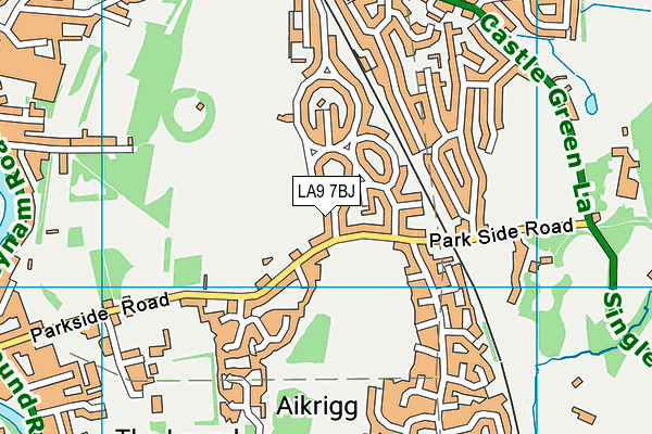 LA9 7BJ map - OS VectorMap District (Ordnance Survey)