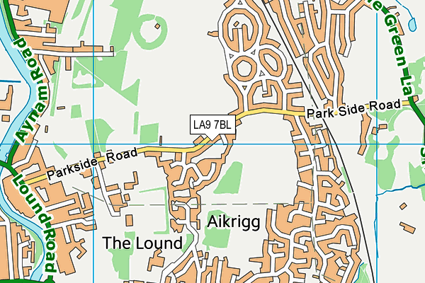 LA9 7BL map - OS VectorMap District (Ordnance Survey)