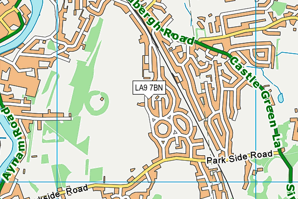 Kendal United Jfc map (LA9 7BN) - OS VectorMap District (Ordnance Survey)