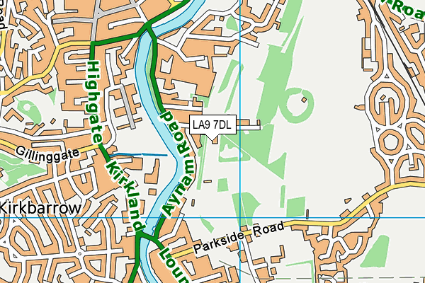 LA9 7DL map - OS VectorMap District (Ordnance Survey)