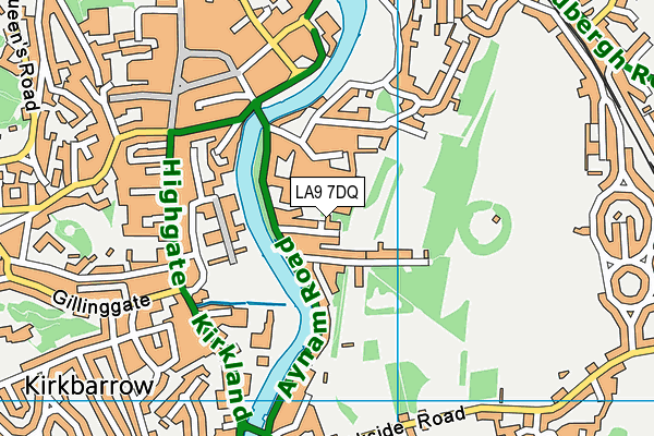 LA9 7DQ map - OS VectorMap District (Ordnance Survey)