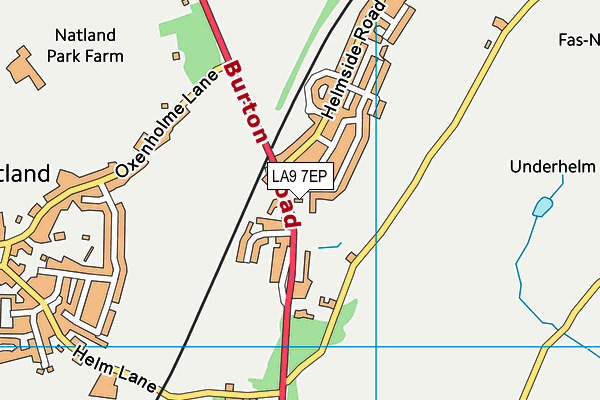 LA9 7EP map - OS VectorMap District (Ordnance Survey)