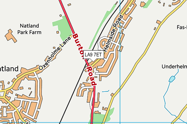 LA9 7ET map - OS VectorMap District (Ordnance Survey)