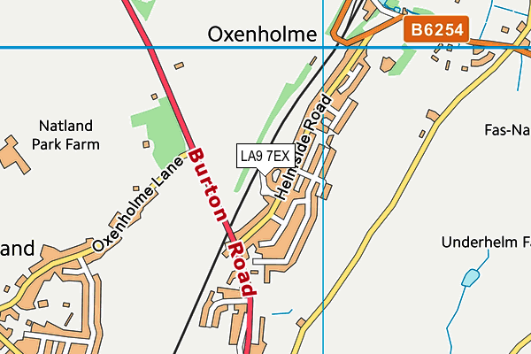 LA9 7EX map - OS VectorMap District (Ordnance Survey)