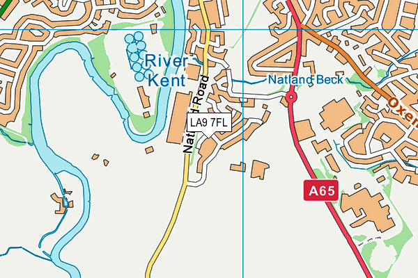 LA9 7FL map - OS VectorMap District (Ordnance Survey)