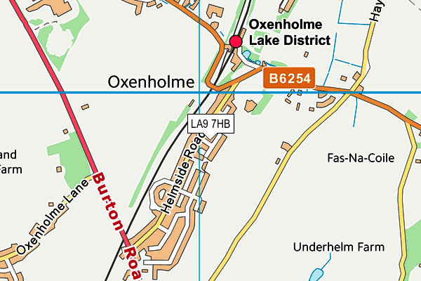 LA9 7HB map - OS VectorMap District (Ordnance Survey)
