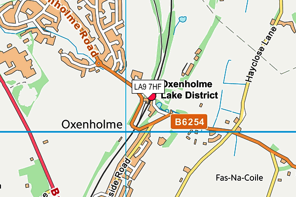 LA9 7HF map - OS VectorMap District (Ordnance Survey)